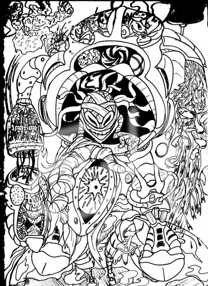 Trippy Coloring Pages for Adults Printables 105