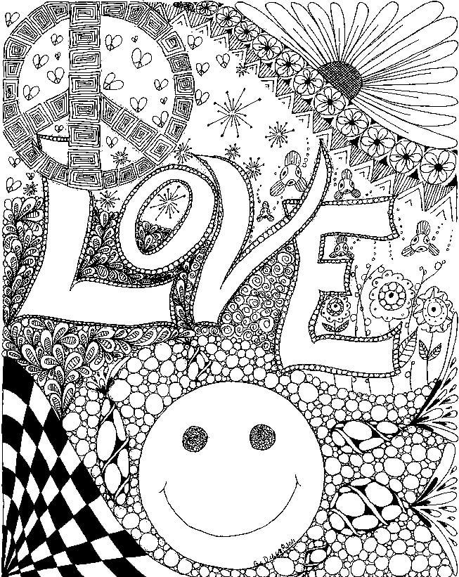 Trippy Coloring Pages for Adults Printables 113