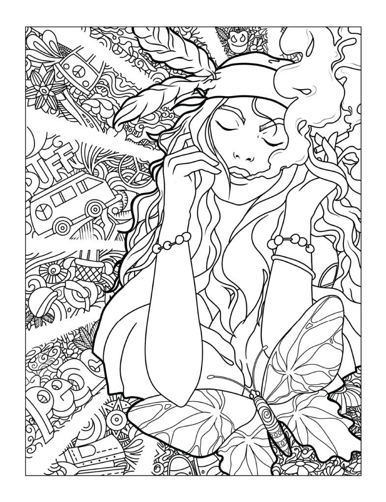 Trippy Coloring Pages for Adults Printables 115