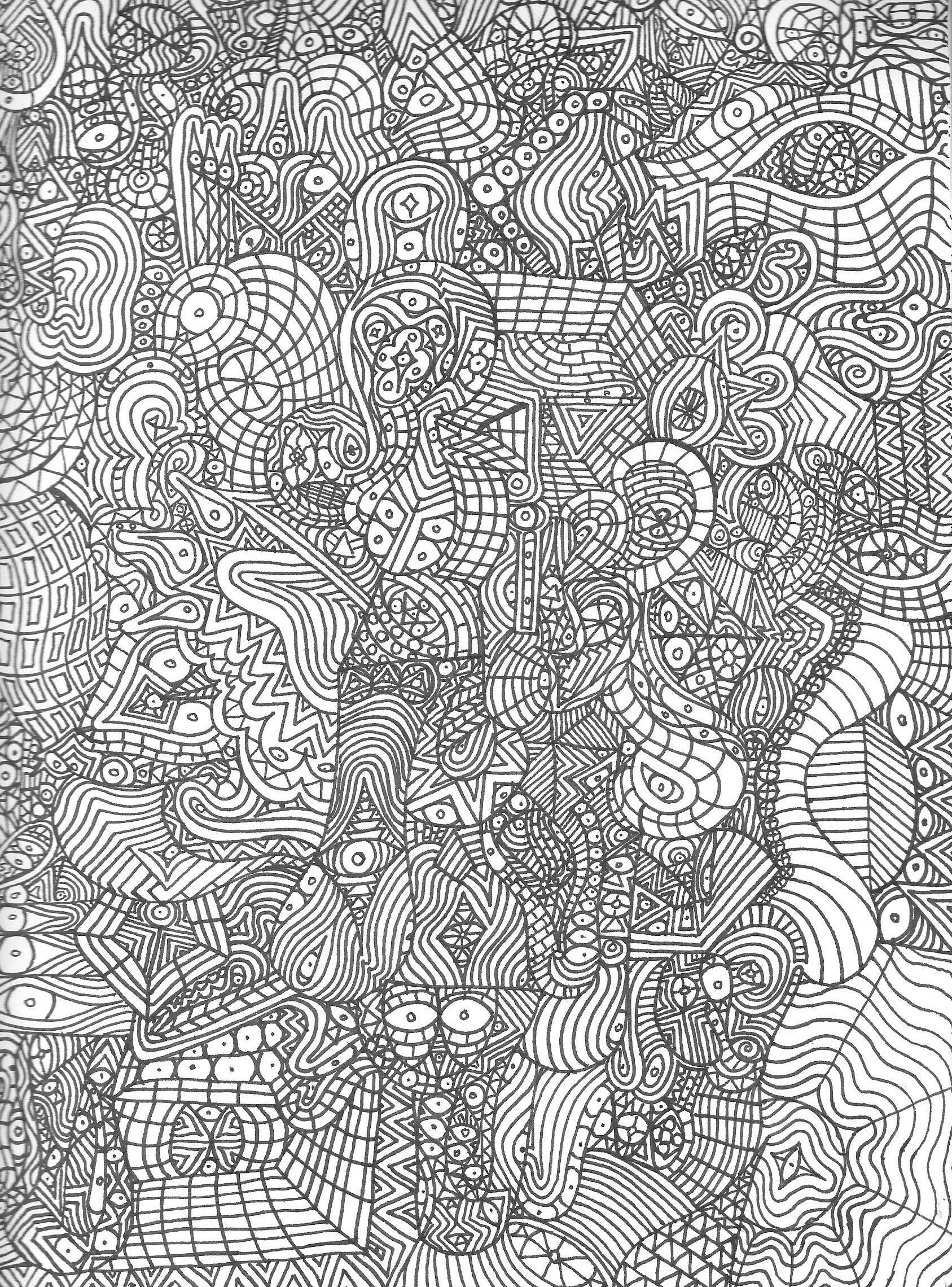 Trippy Coloring Pages for Adults Printables 12