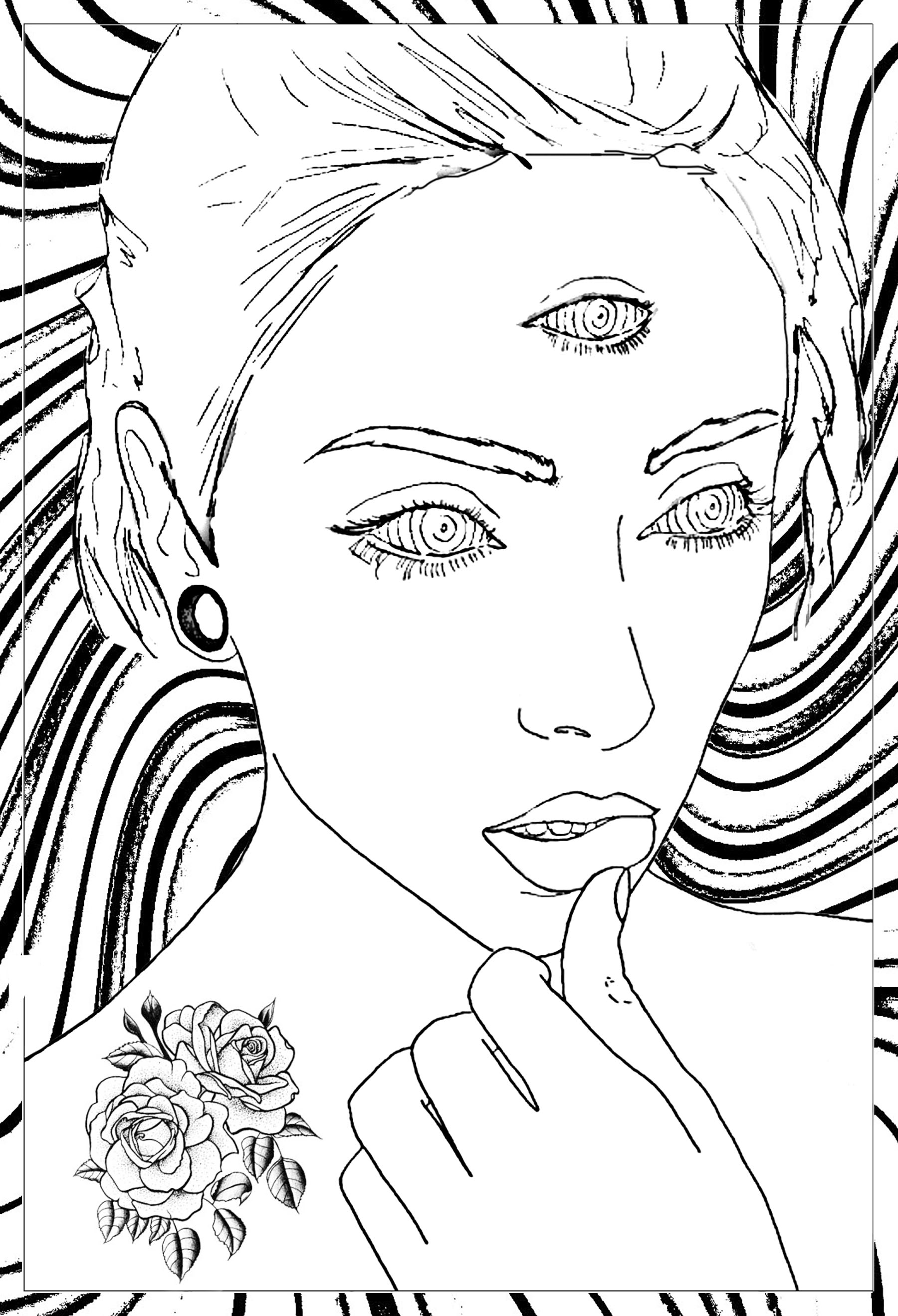 Trippy Coloring Pages for Adults Printables 120