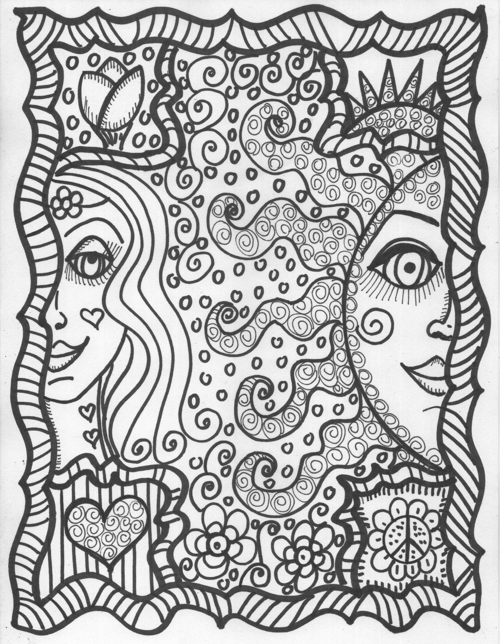 Trippy Coloring Pages for Adults Printables 123