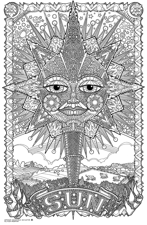 Trippy Coloring Pages for Adults Printables 124