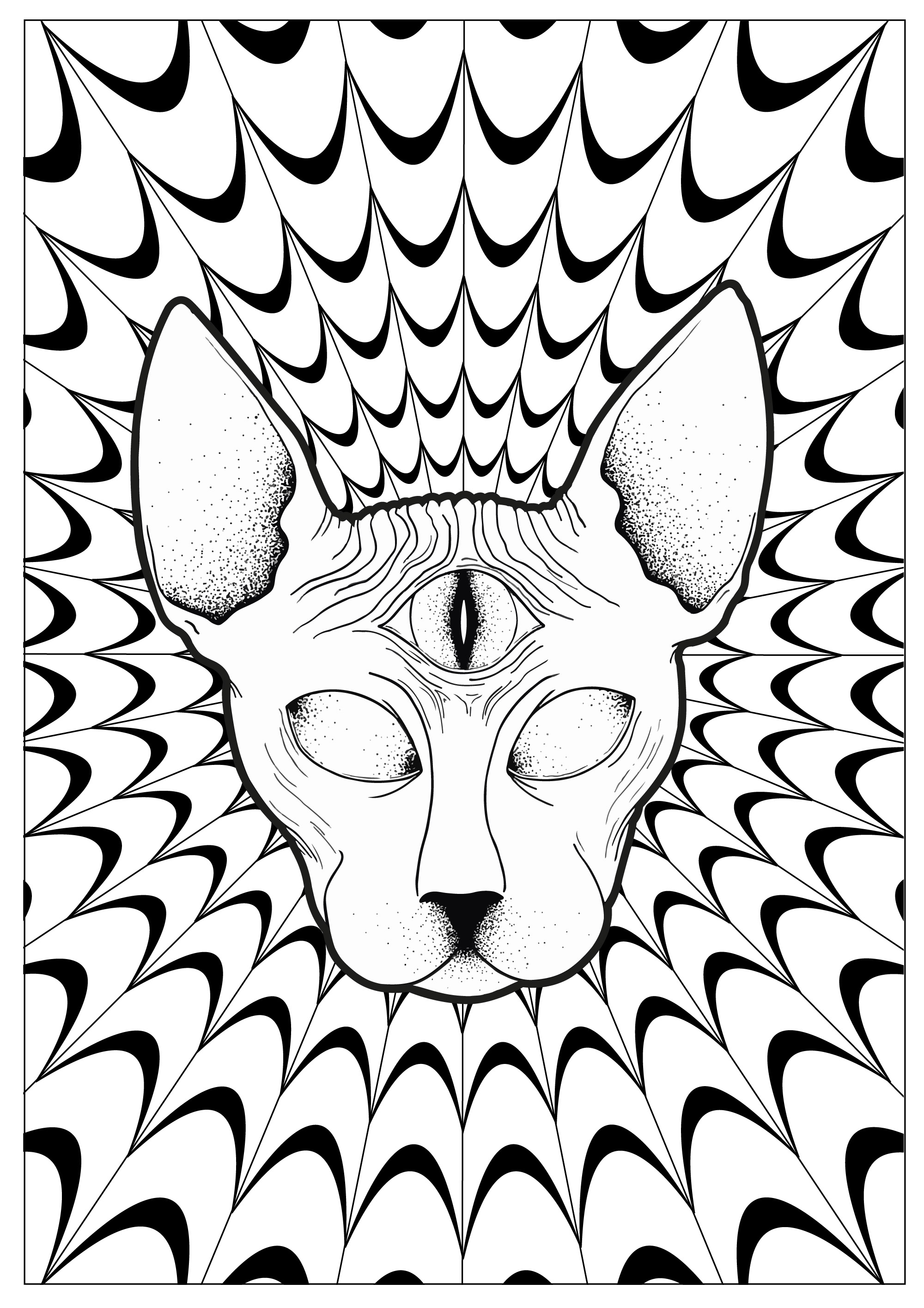 Trippy Coloring Pages for Adults Printables 134