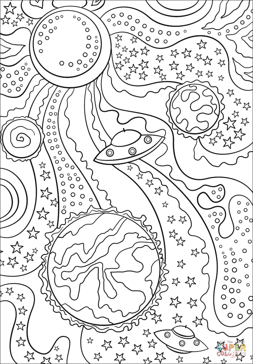 Trippy Coloring Pages for Adults Printables 140