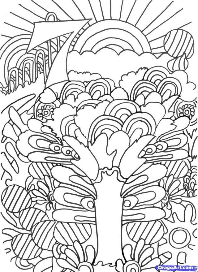 Trippy Coloring Pages for Adults Printables 141