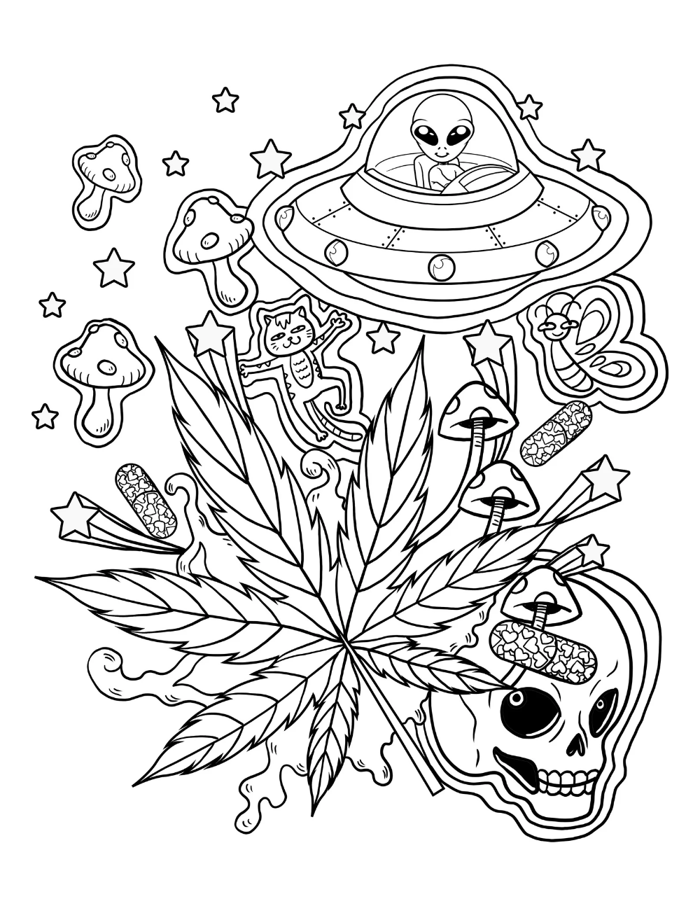 Trippy Coloring Pages for Adults Printables 146