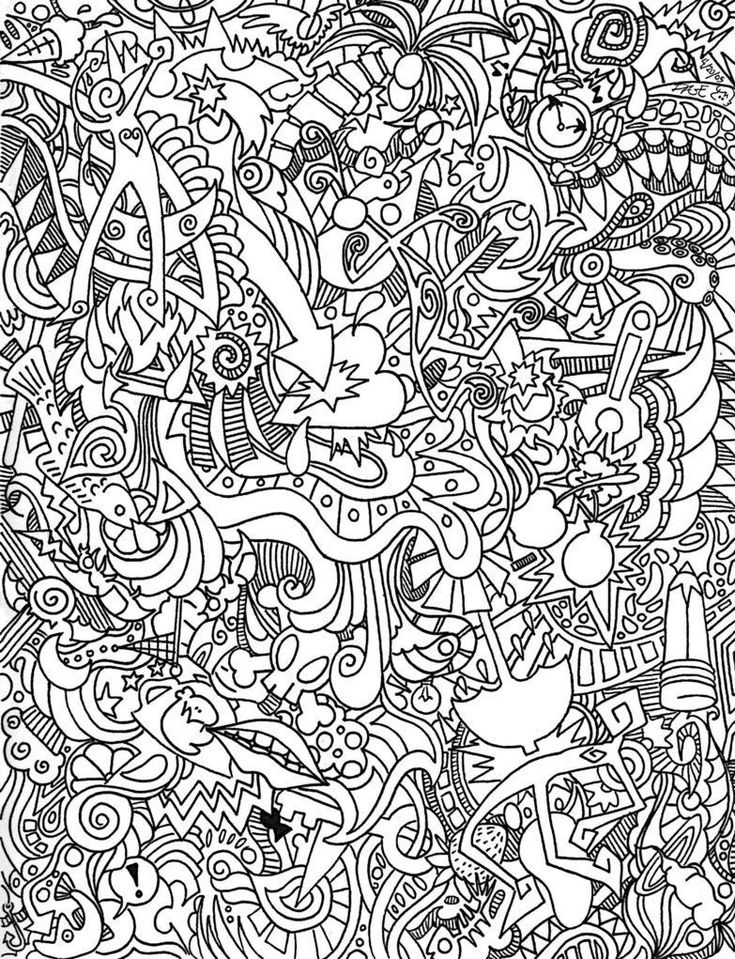 Trippy Coloring Pages for Adults Printables 20