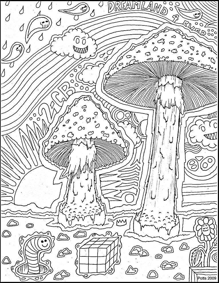 Trippy Coloring Pages for Adults Printables 22