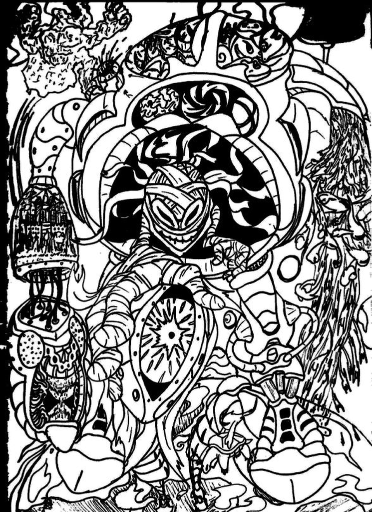 Trippy Coloring Pages for Adults Printables 23