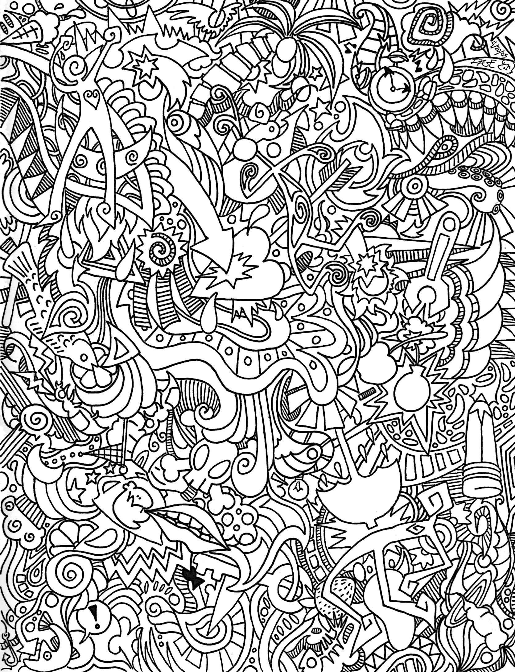 Trippy Coloring Pages for Adults Printables 3