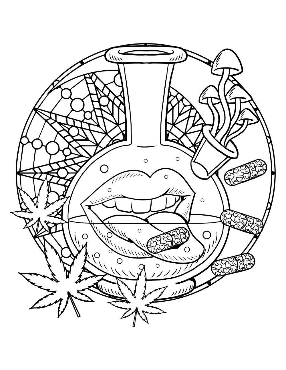 Trippy Coloring Pages for Adults Printables 43