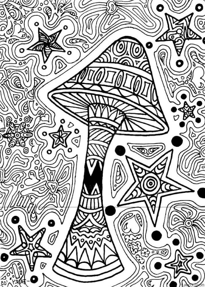 Trippy Coloring Pages for Adults Printables 5