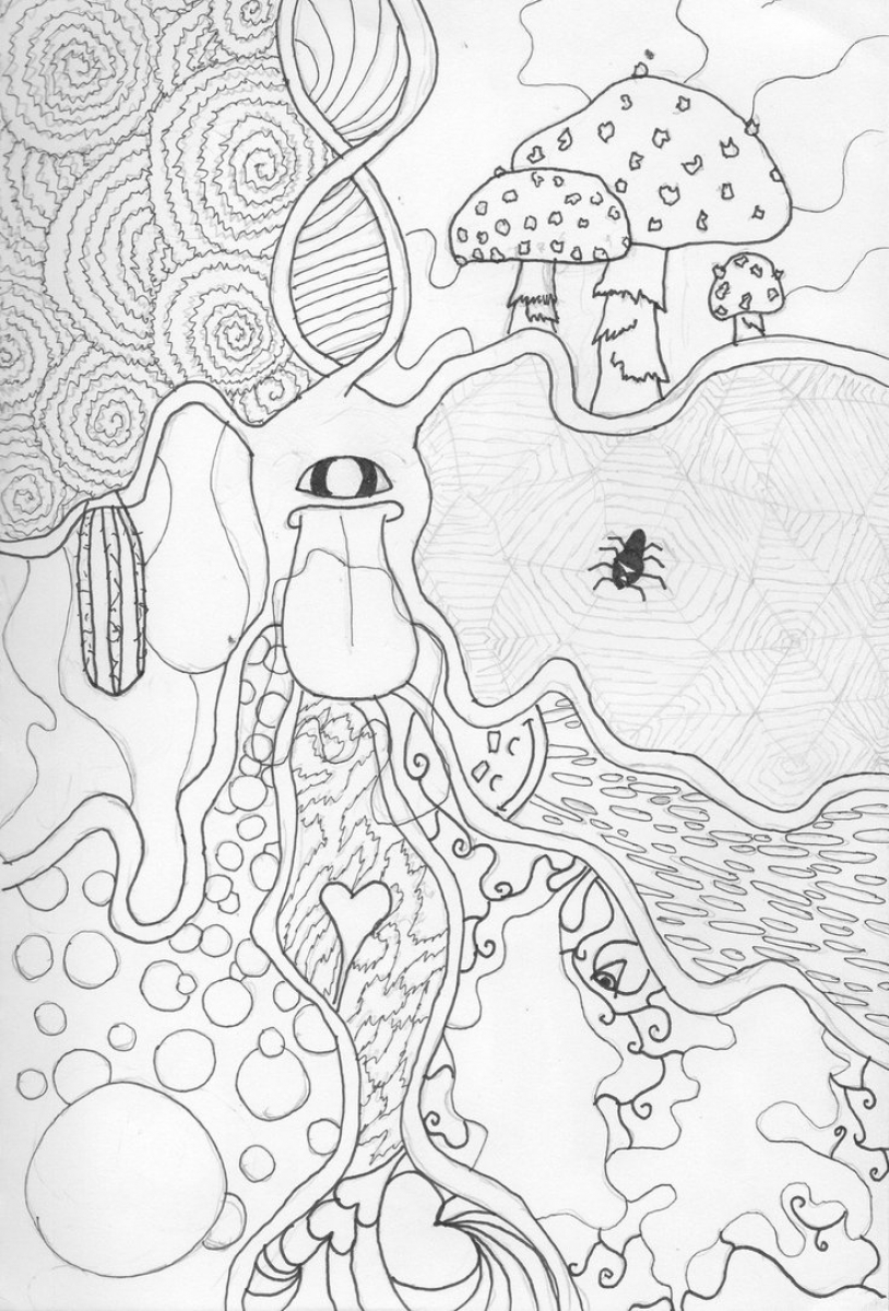 Trippy Coloring Pages for Adults Printables 51