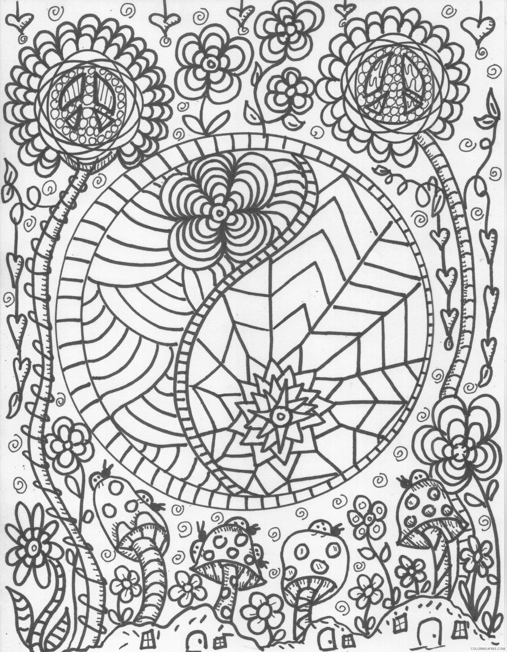 Trippy Coloring Pages for Adults Printables 53