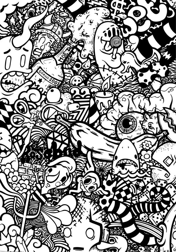 Trippy Coloring Pages for Adults Printables 85