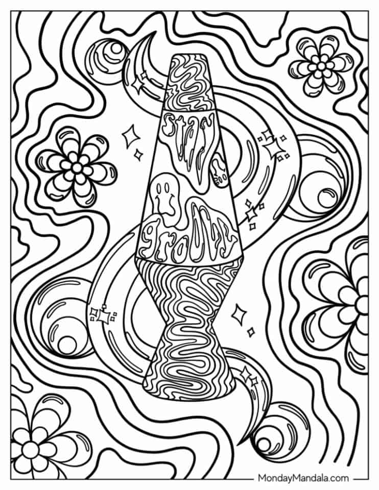 Trippy Coloring Pages for Adults Printables 92