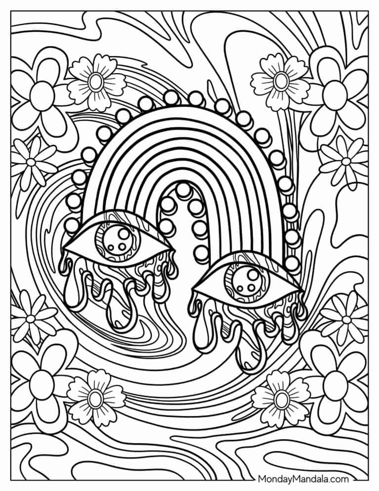 Trippy Coloring Pages for Adults Printables 99