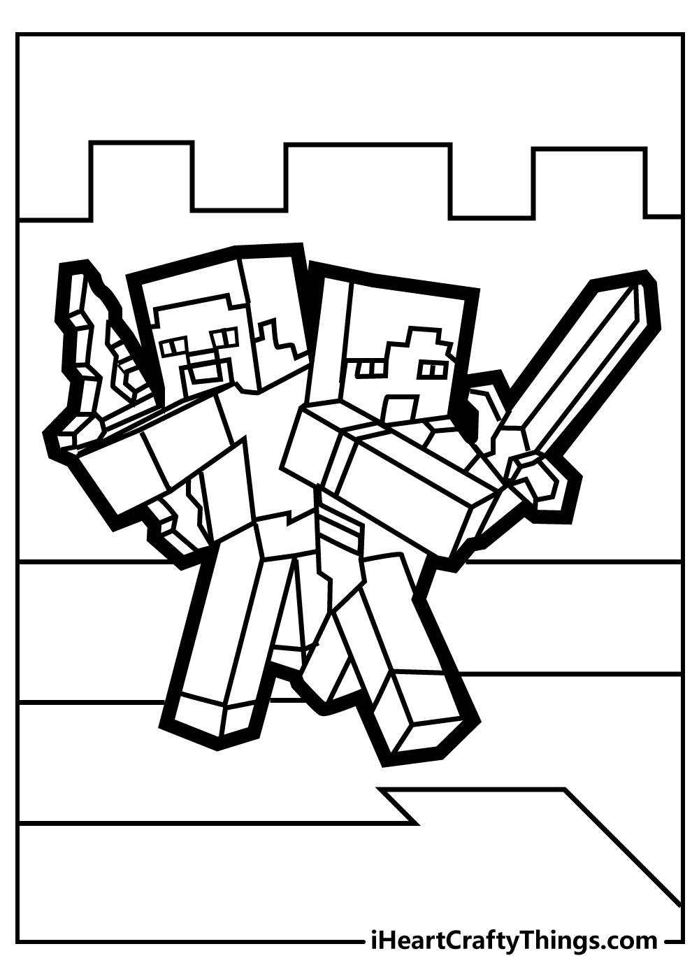 150+ Mind-Blowing Minecraft Coloring Pages for Fans 101