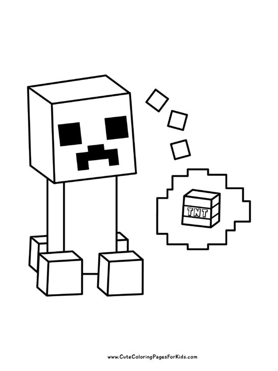 150+ Mind-Blowing Minecraft Coloring Pages for Fans 103