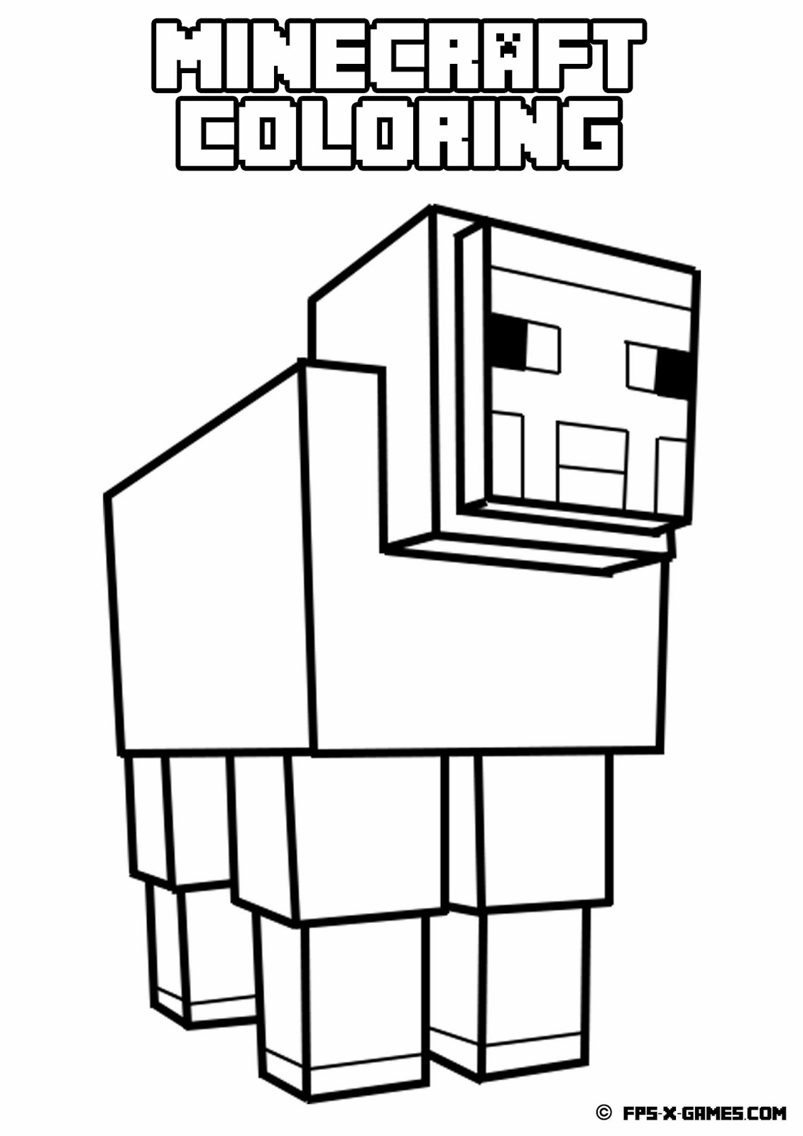 150+ Mind-Blowing Minecraft Coloring Pages for Fans 104