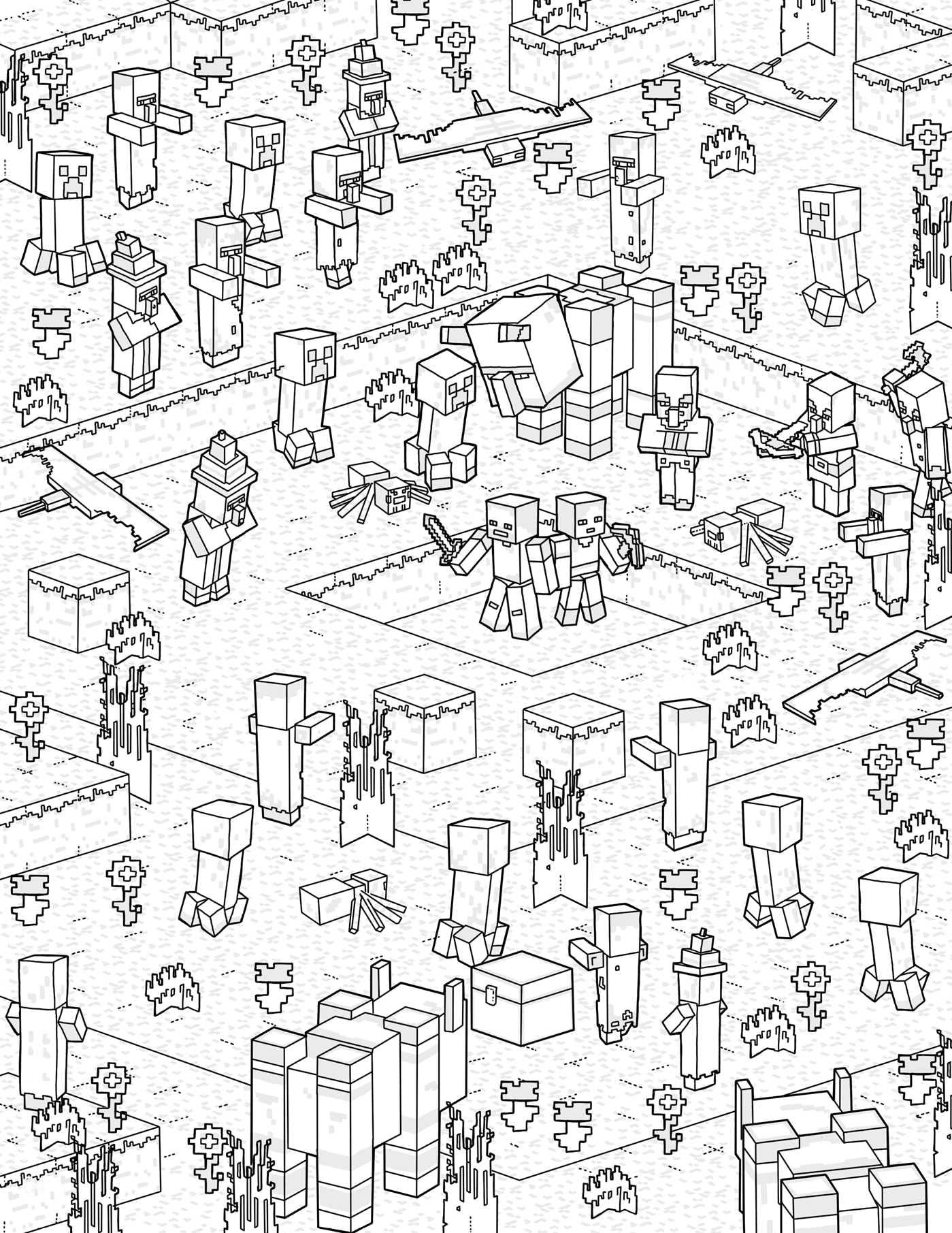 150+ Mind-Blowing Minecraft Coloring Pages for Fans 106