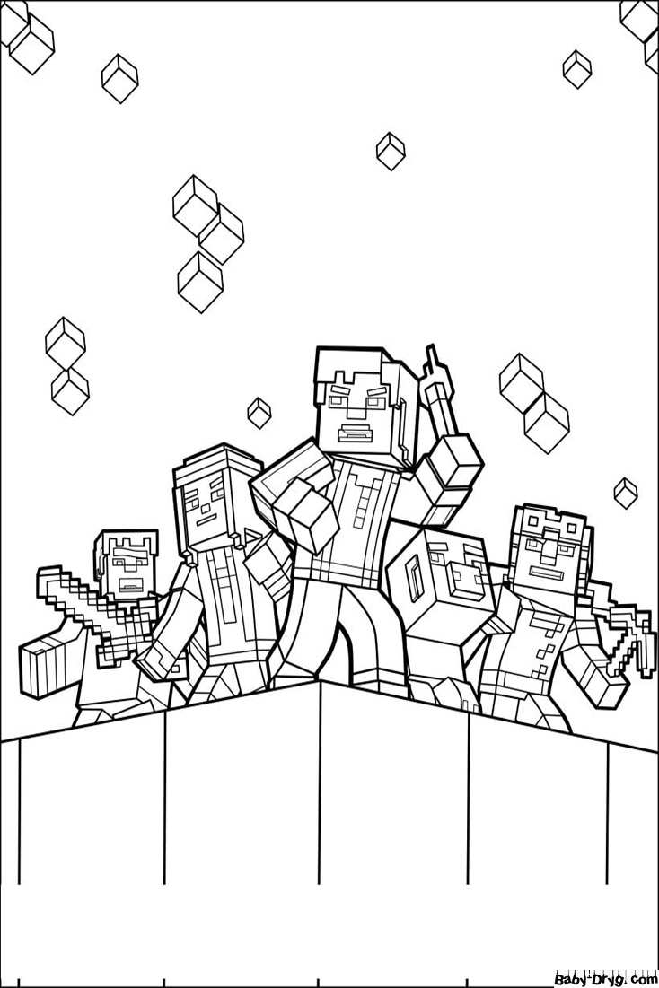 150+ Mind-Blowing Minecraft Coloring Pages for Fans 122