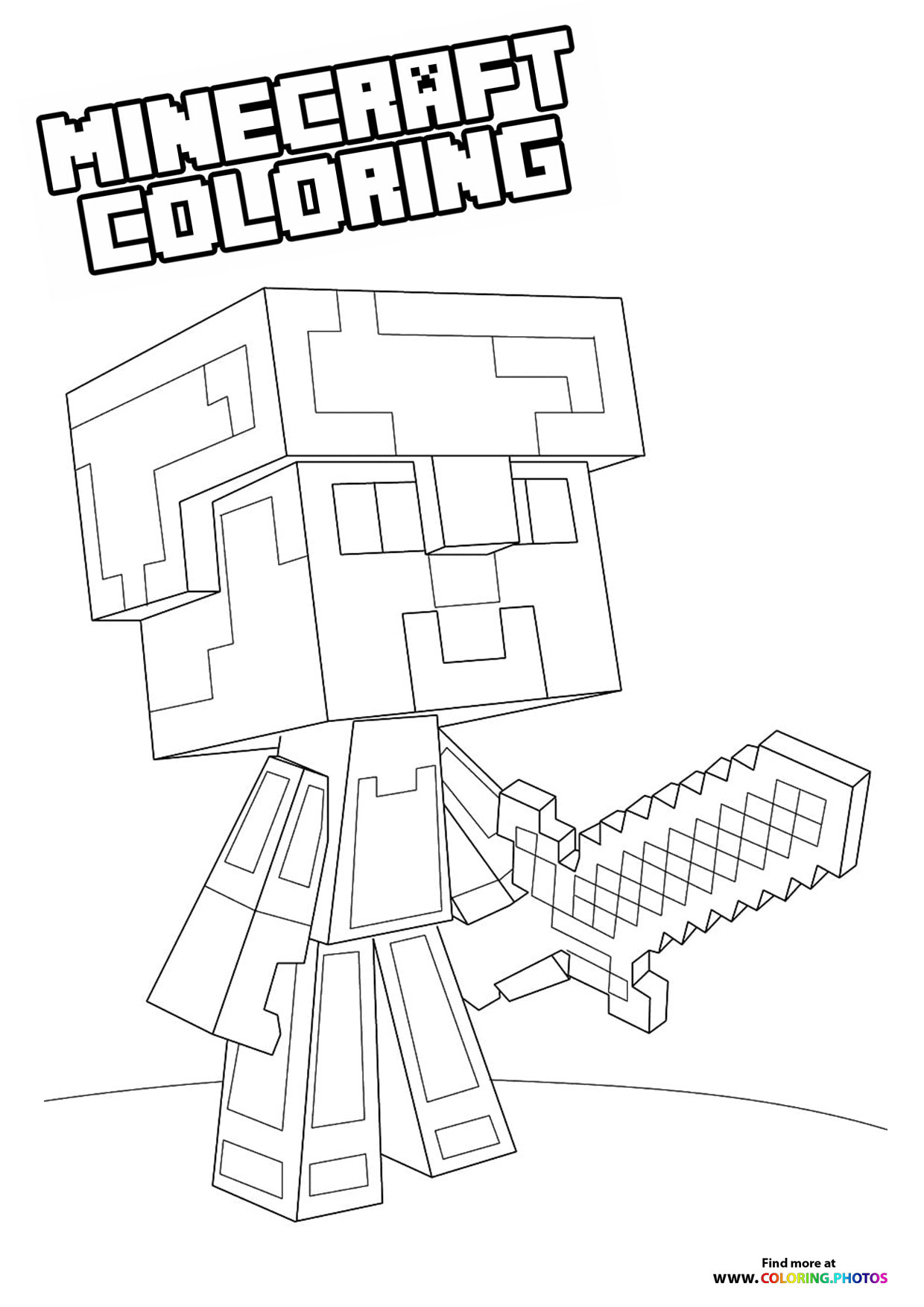 150+ Mind-Blowing Minecraft Coloring Pages for Fans 124