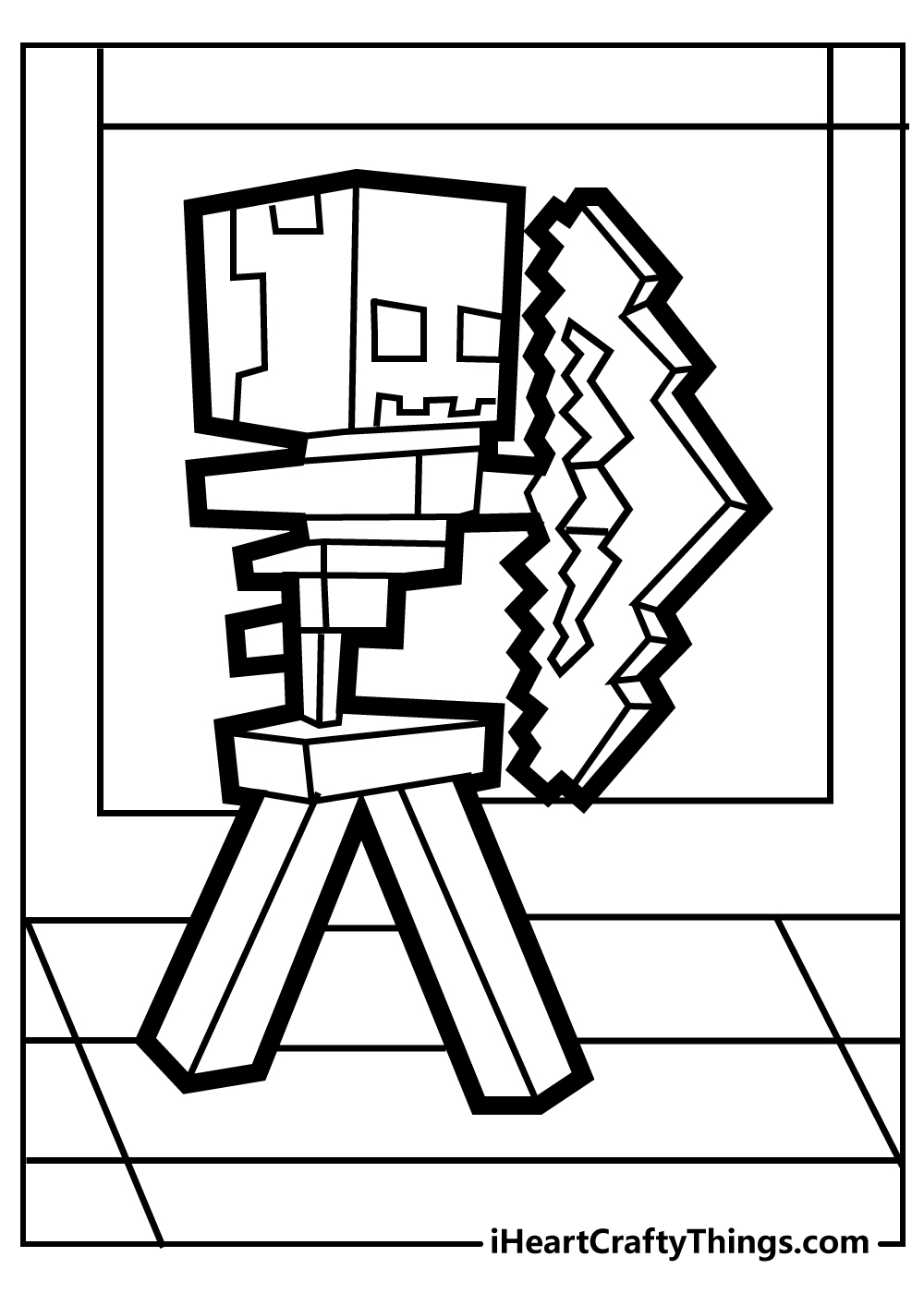 150+ Mind-Blowing Minecraft Coloring Pages for Fans 126