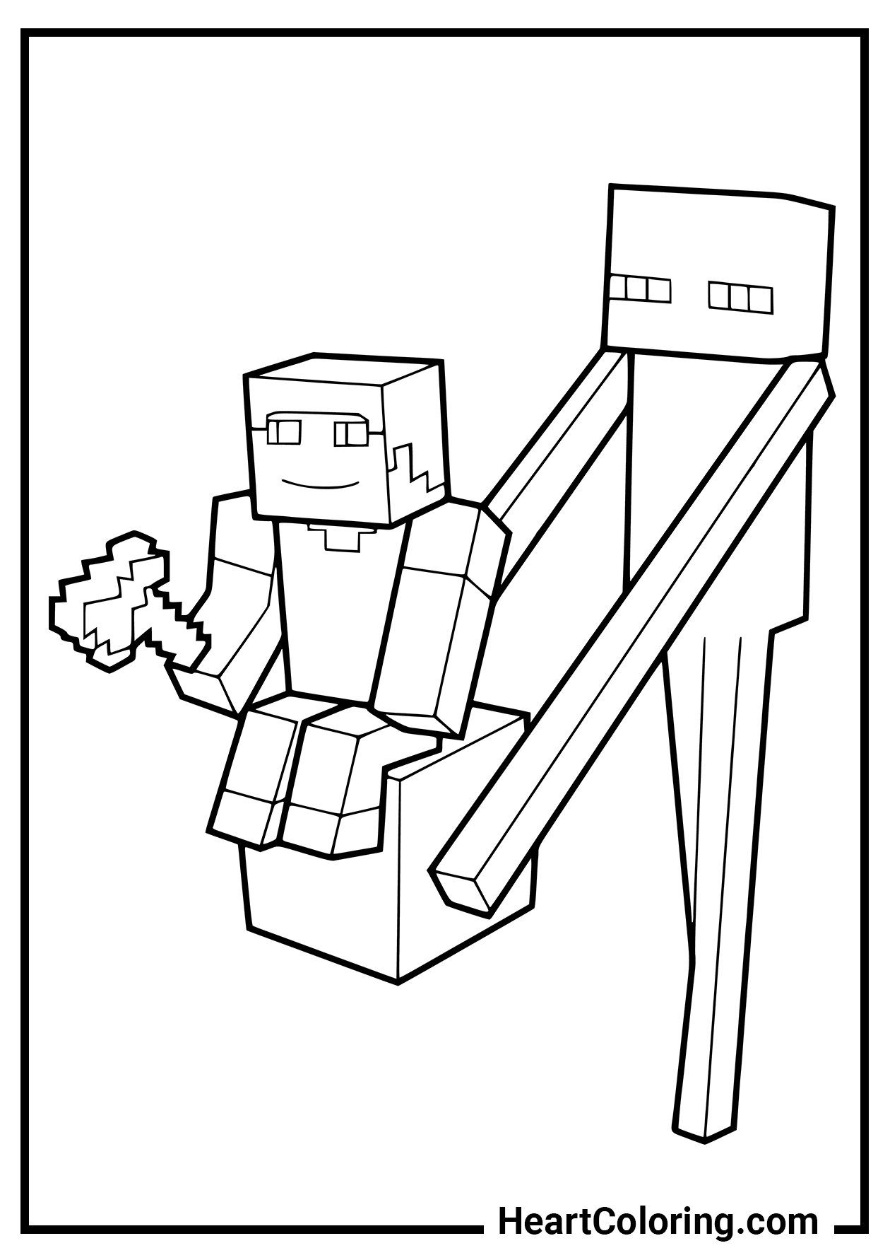 150+ Mind-Blowing Minecraft Coloring Pages for Fans 127