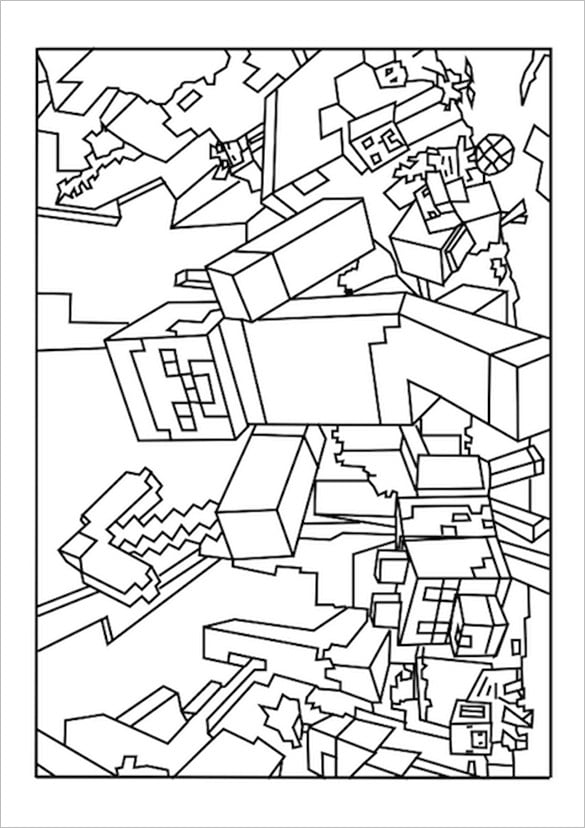 150+ Mind-Blowing Minecraft Coloring Pages for Fans 129