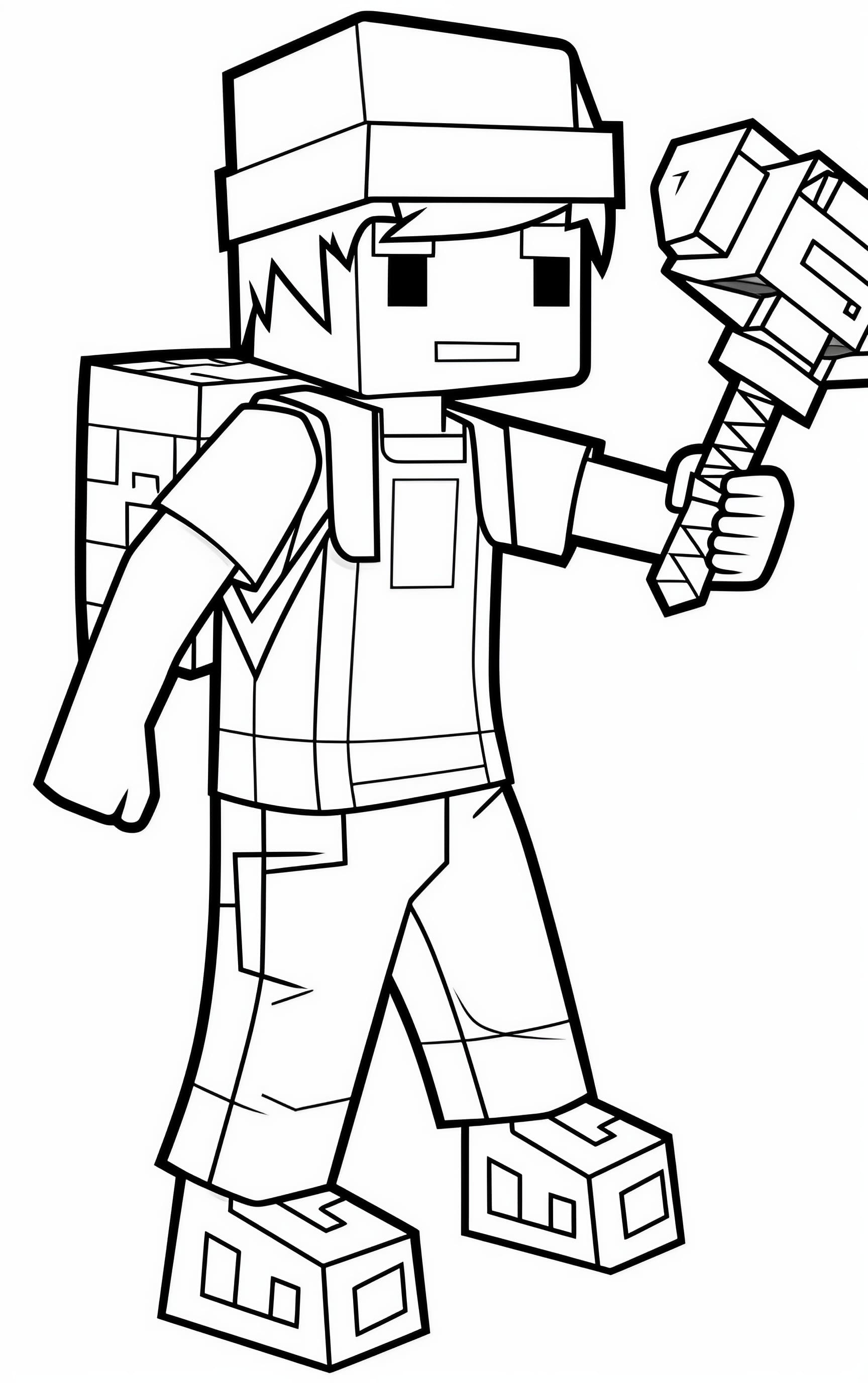 150+ Mind-Blowing Minecraft Coloring Pages for Fans 132