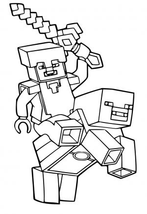 150+ Mind-Blowing Minecraft Coloring Pages for Fans 145