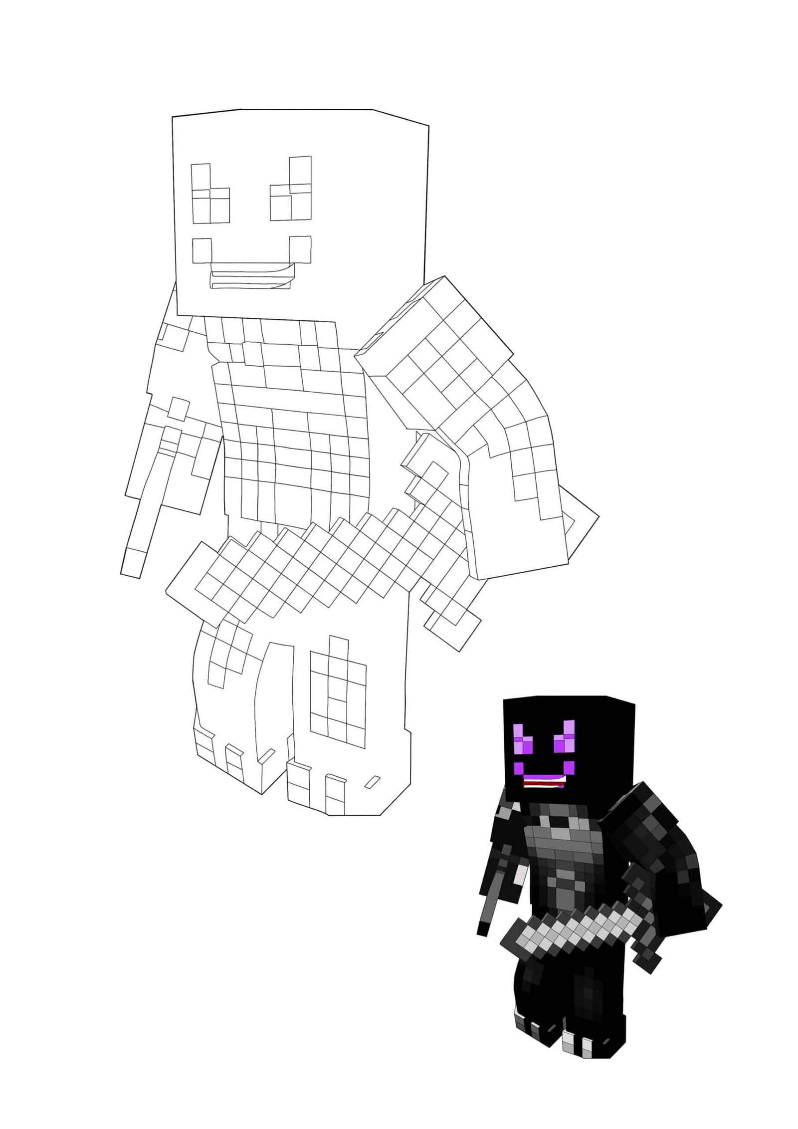 150+ Mind-Blowing Minecraft Coloring Pages for Fans 146