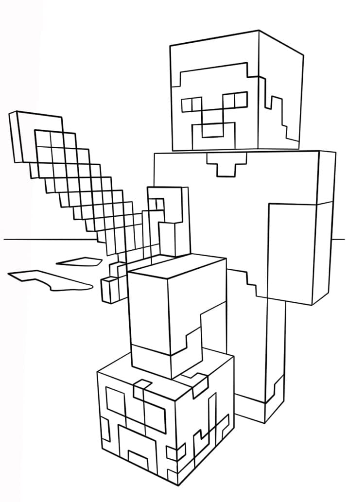 150+ Mind-Blowing Minecraft Coloring Pages for Fans 147