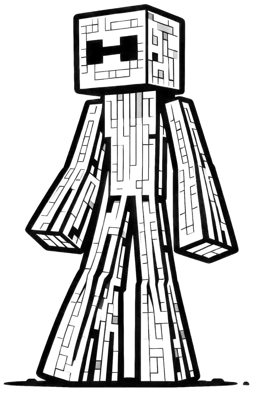 150+ Mind-Blowing Minecraft Coloring Pages for Fans 152