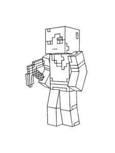 150+ Mind-Blowing Minecraft Coloring Pages for Fans 159