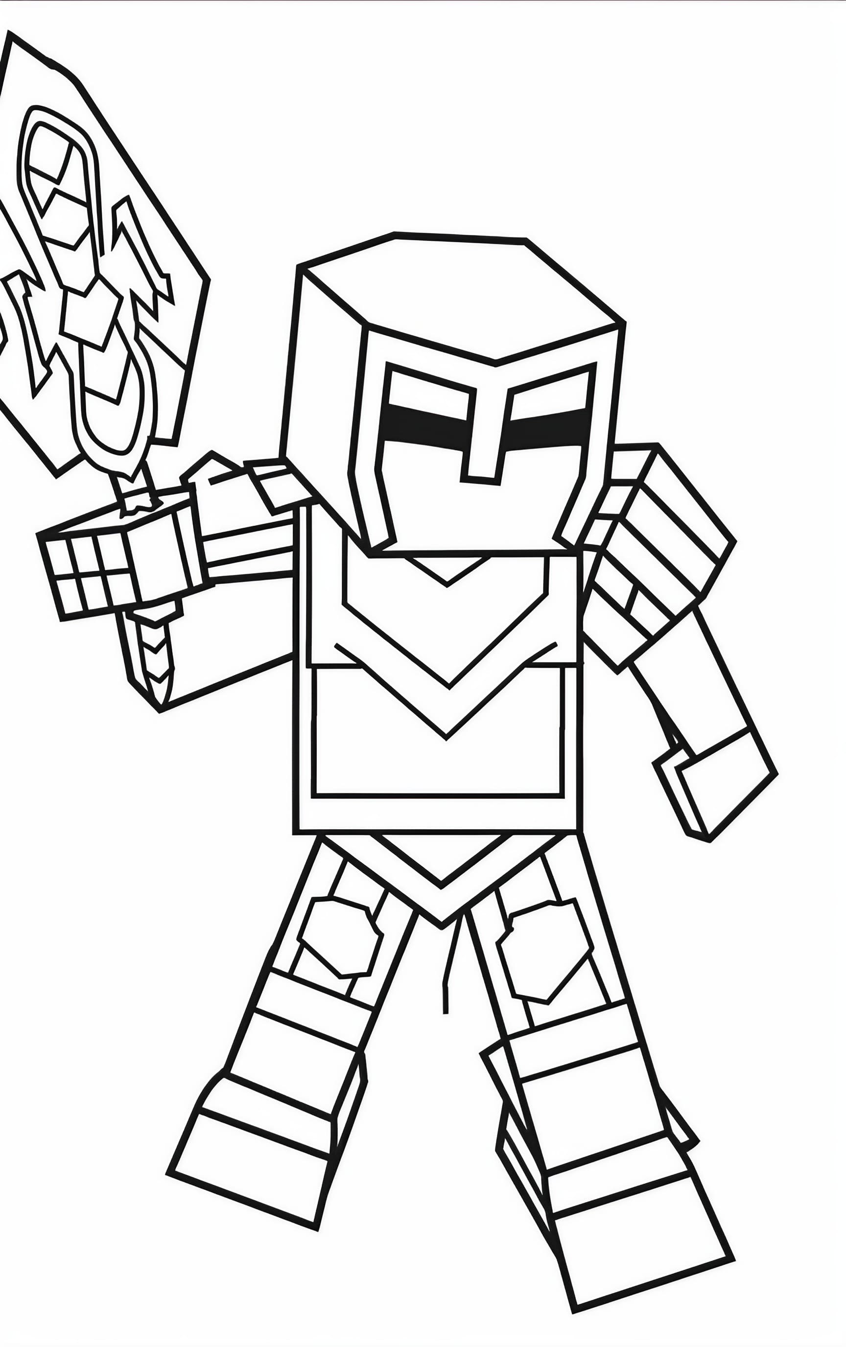 150+ Mind-Blowing Minecraft Coloring Pages for Fans 165