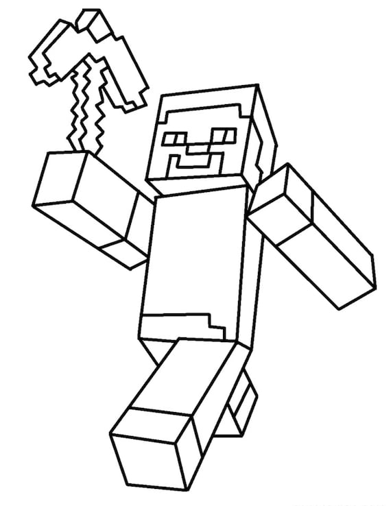 150+ Mind-Blowing Minecraft Coloring Pages for Fans 167