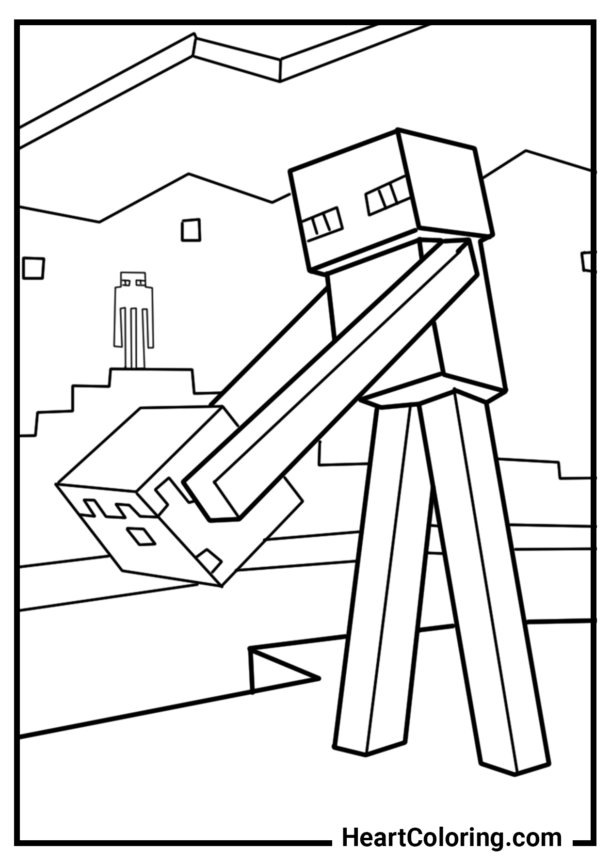 150+ Mind-Blowing Minecraft Coloring Pages for Fans 168