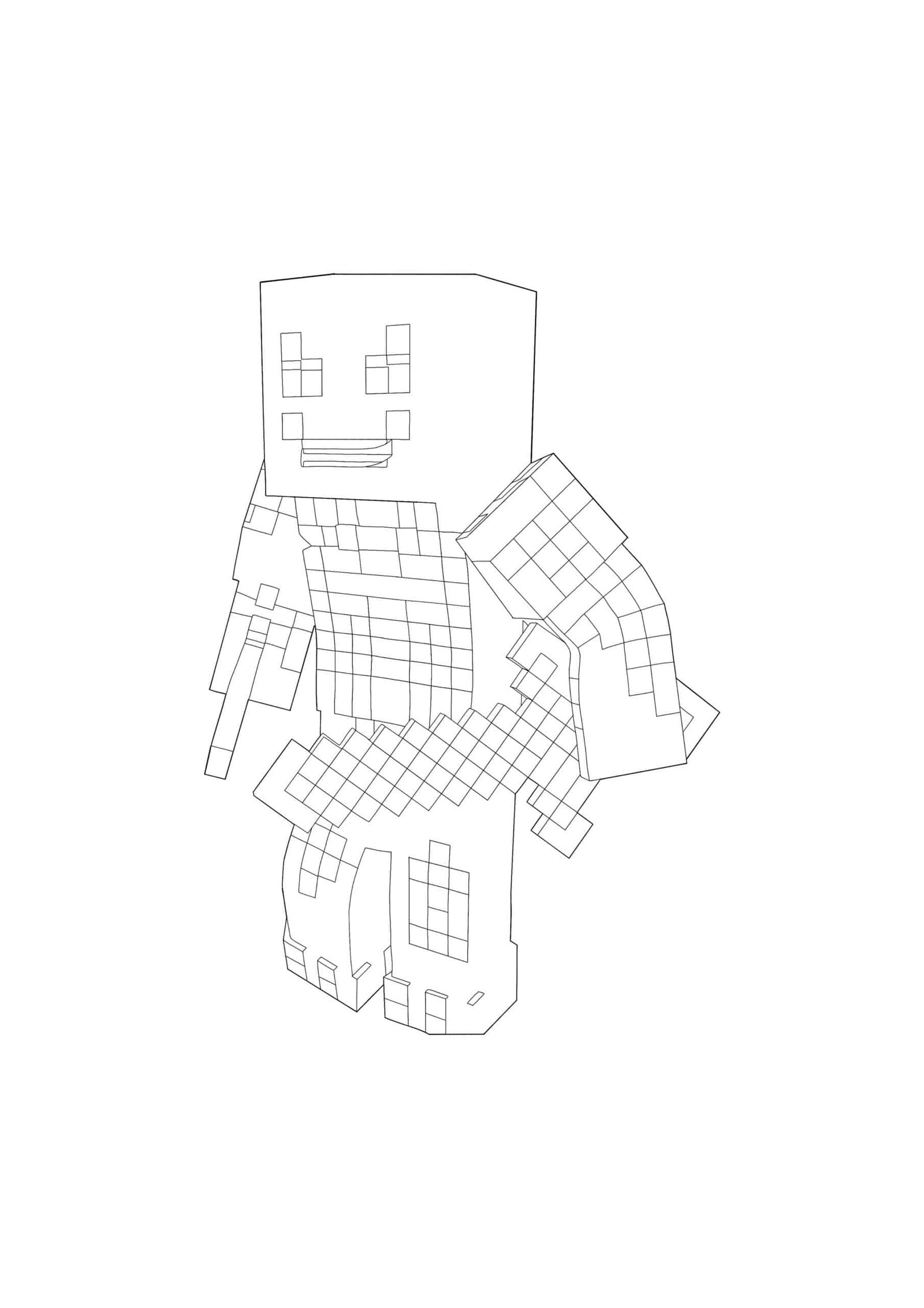 150+ Mind-Blowing Minecraft Coloring Pages for Fans 171