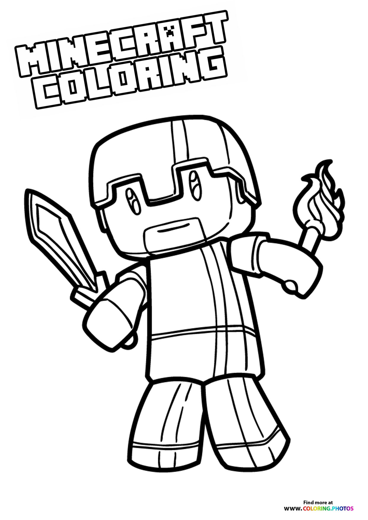 150+ Mind-Blowing Minecraft Coloring Pages for Fans 173