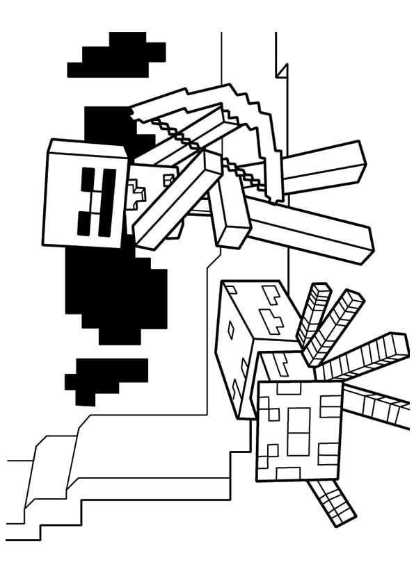 150+ Mind-Blowing Minecraft Coloring Pages for Fans 177