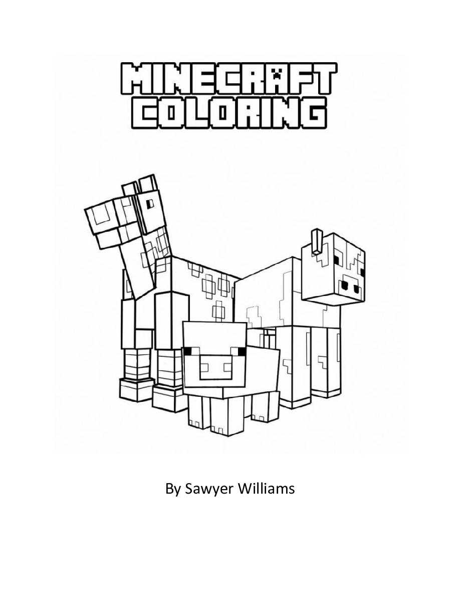 150+ Mind-Blowing Minecraft Coloring Pages for Fans 178