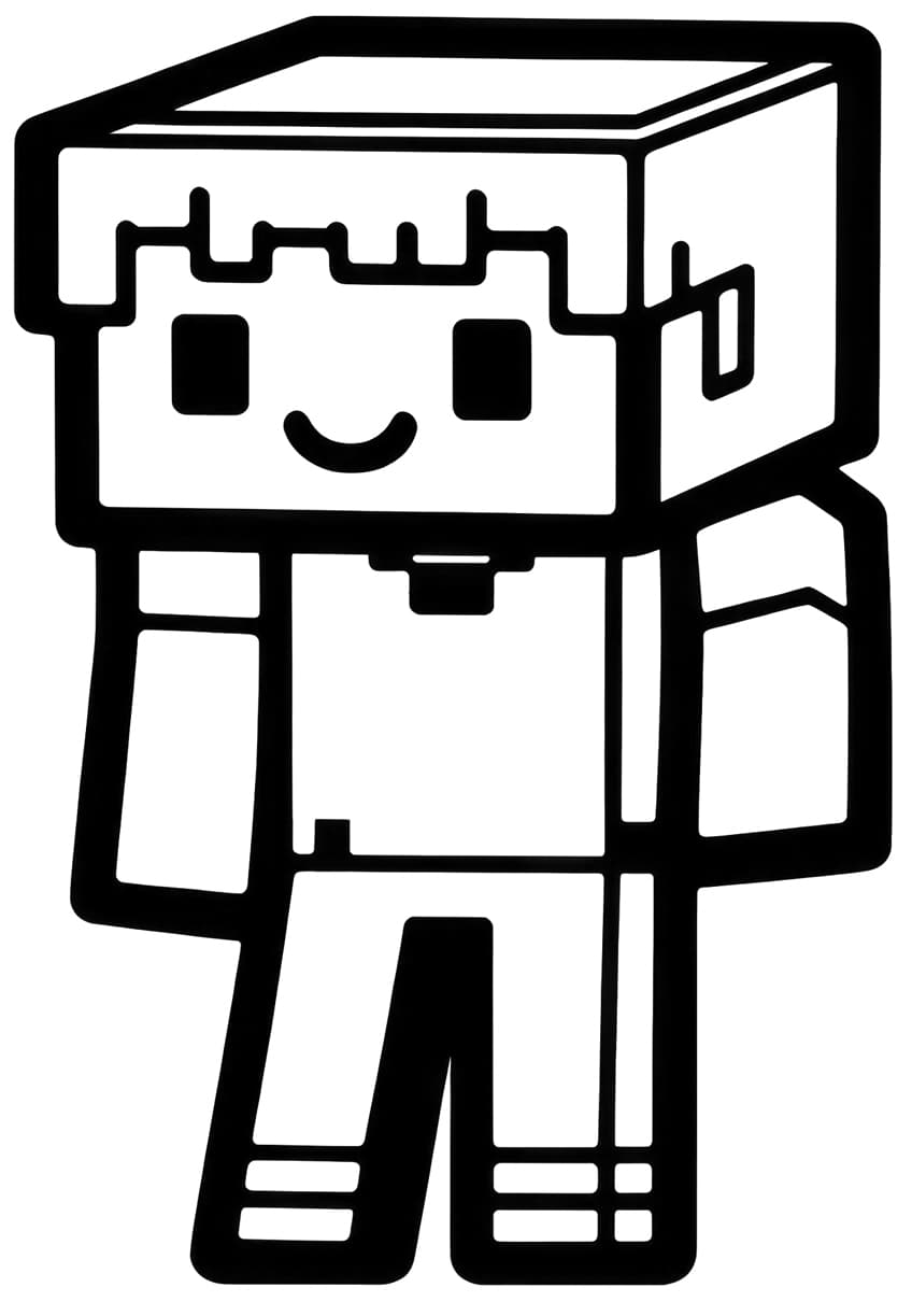 150+ Mind-Blowing Minecraft Coloring Pages for Fans 179