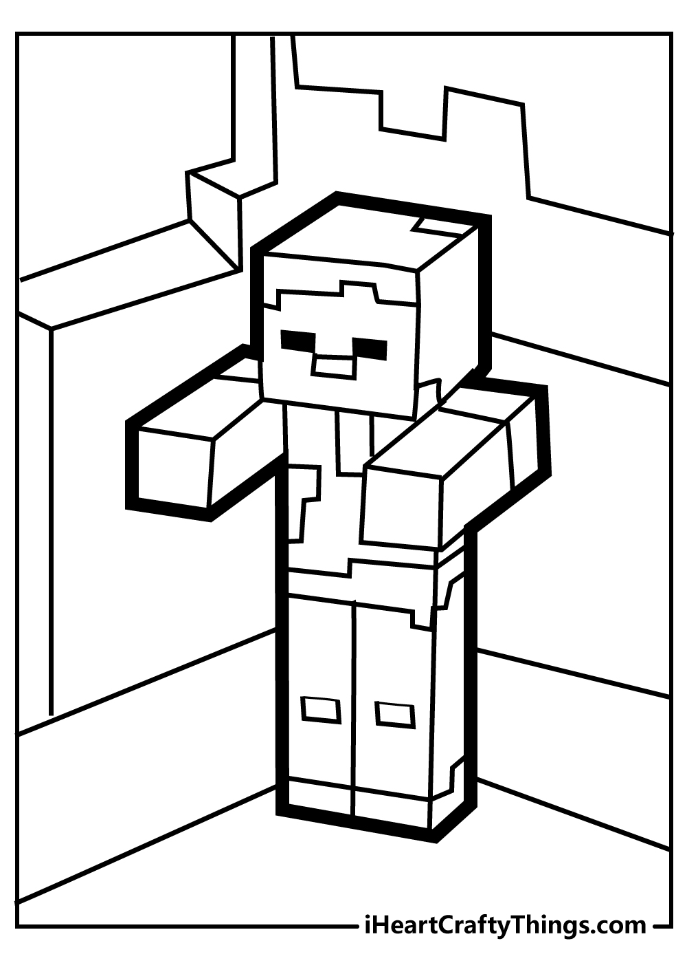 150+ Mind-Blowing Minecraft Coloring Pages for Fans 183