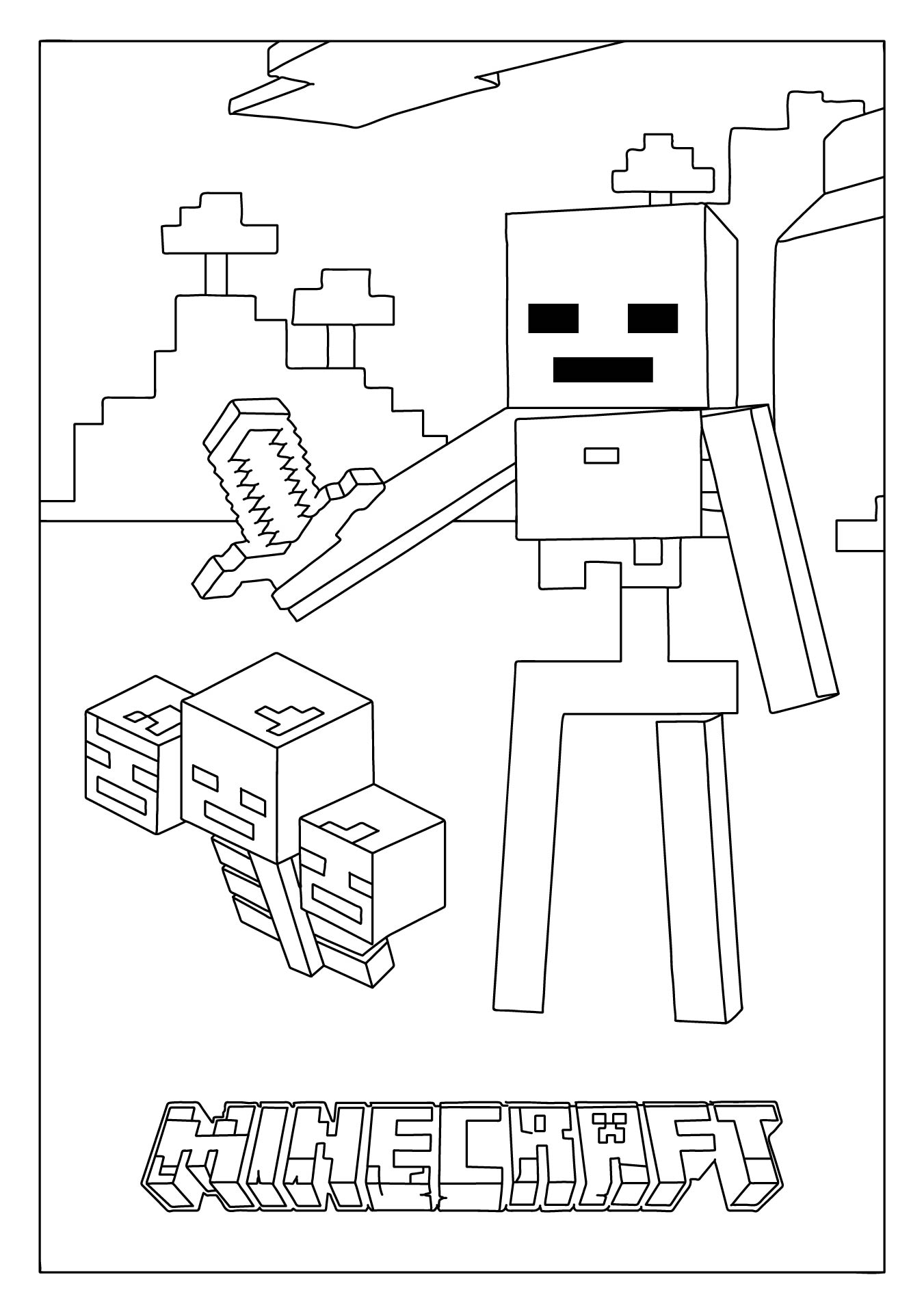 150+ Mind-Blowing Minecraft Coloring Pages for Fans 185