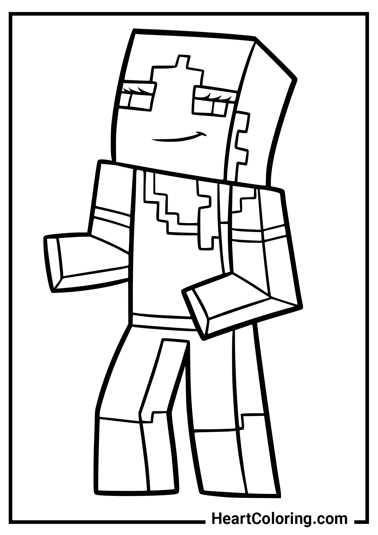 150+ Mind-Blowing Minecraft Coloring Pages for Fans 186