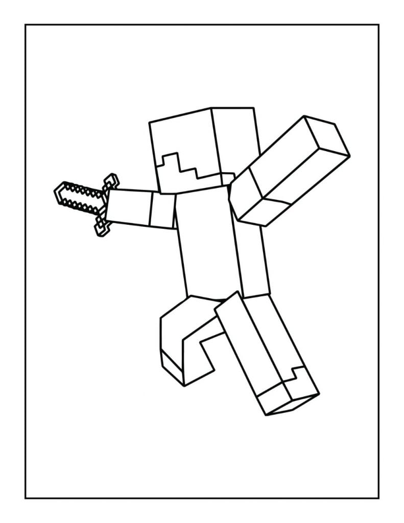 150+ Mind-Blowing Minecraft Coloring Pages for Fans 27