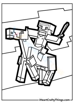 150+ Mind-Blowing Minecraft Coloring Pages for Fans 32